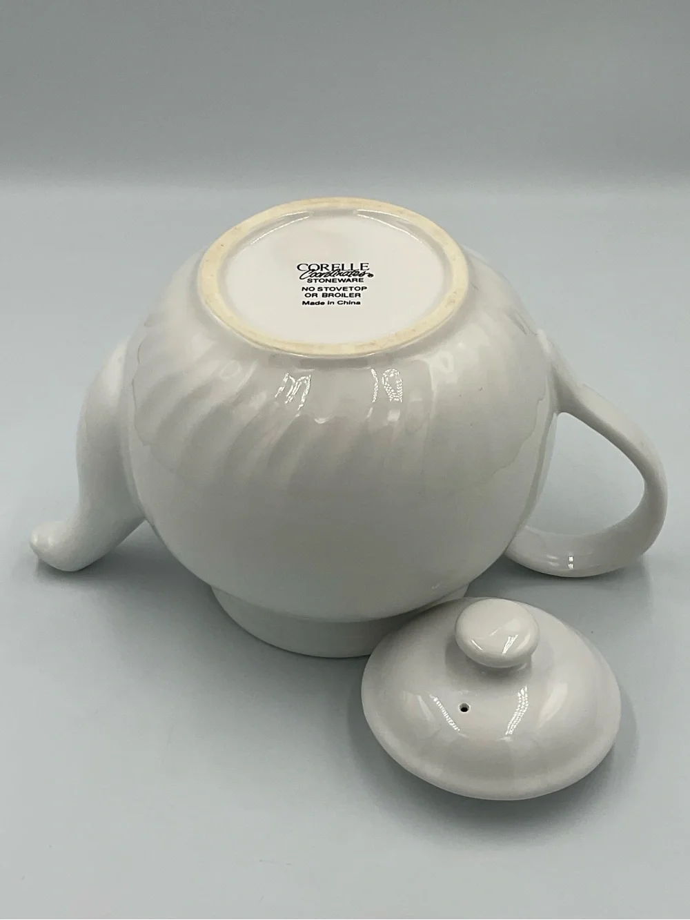 Vintage Corelle Coordinates Enhancements    1-Quart White Teapot
